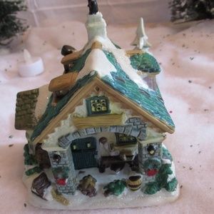 Vintage Cobblestone Corners Village Workshop